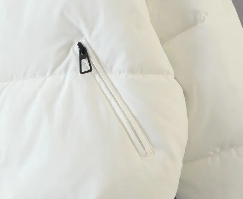 women's winter style fashion Stand Collar zipper pocket warm cotton-padded jacket 78