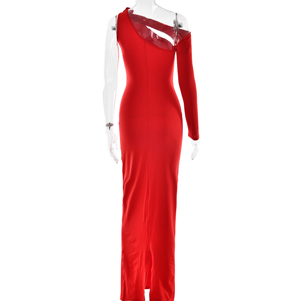 Women Spring Sexy Solid Maxi Dress 9