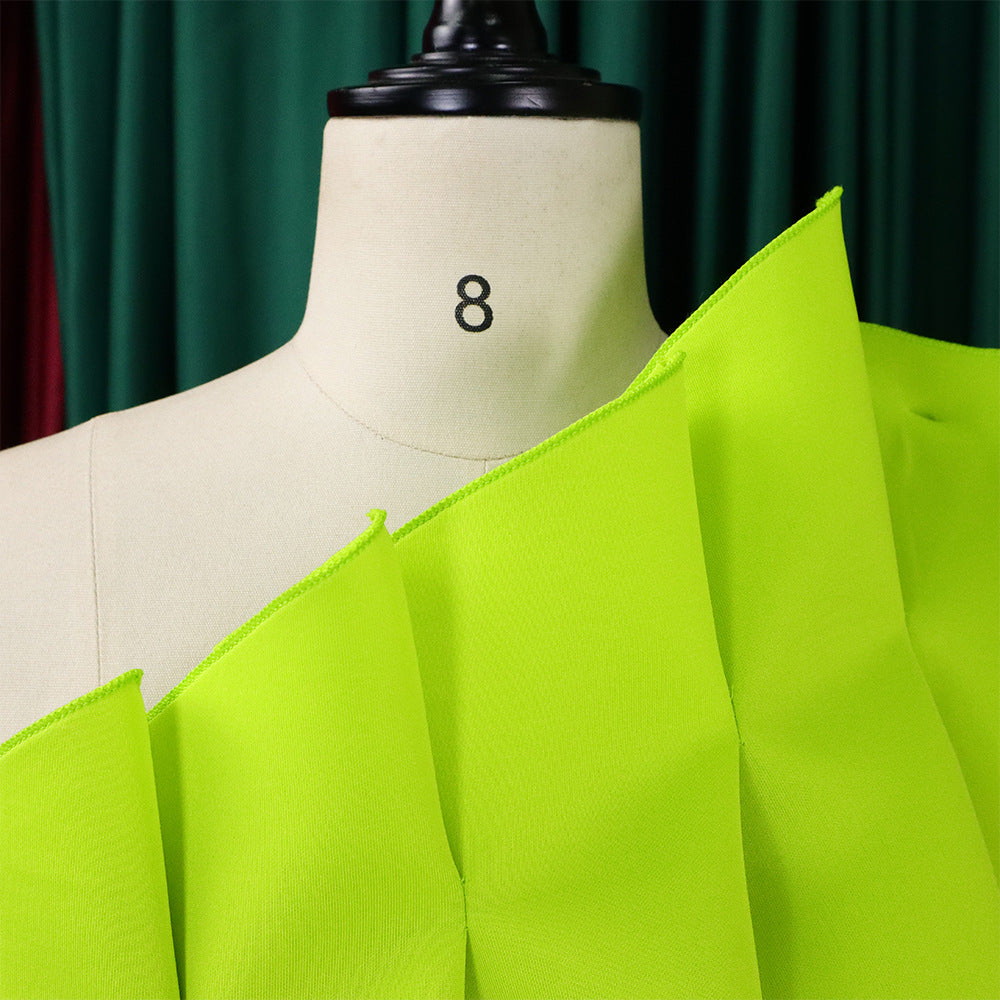 Plus Size Women Solid Sexy Pleated Formal Party Dress 28