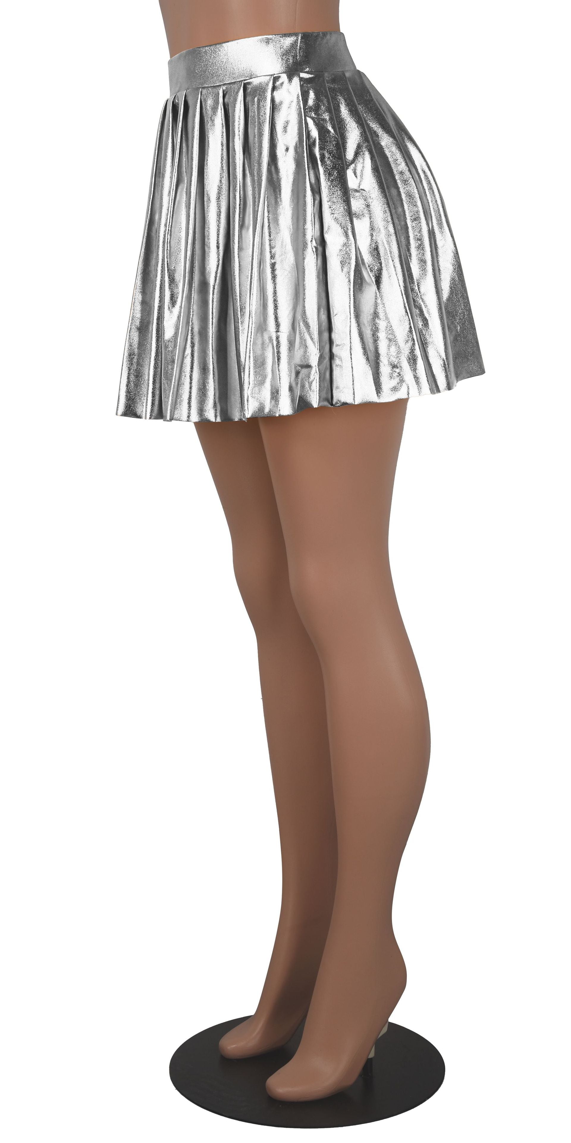 Women's Fashion Sexy Shiny Pleated Skirt For Women 34