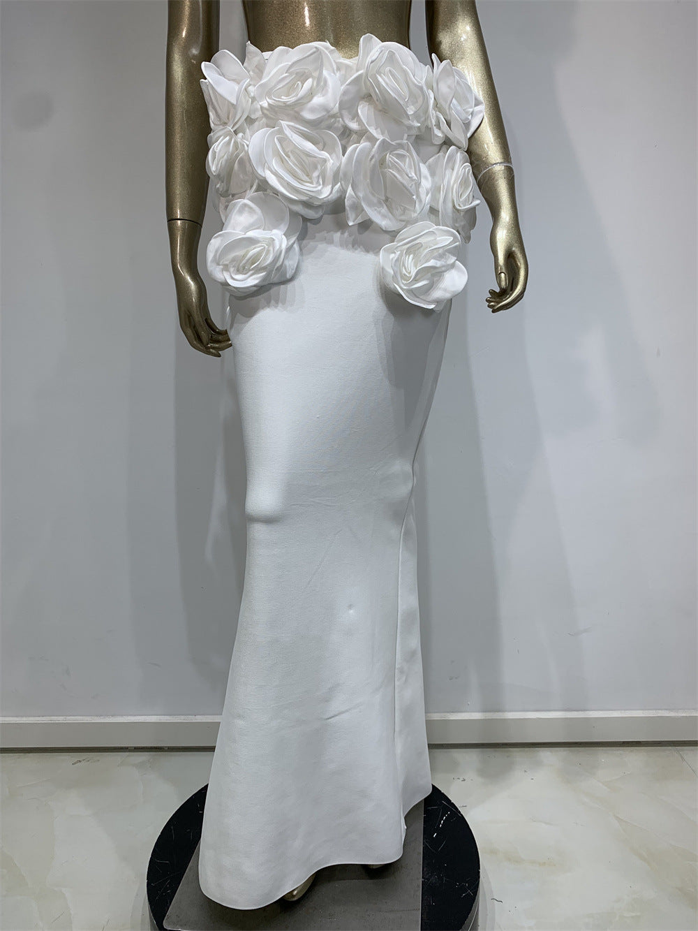 Floral Bustier Top & Long Skirt Beach Party Outfit 33