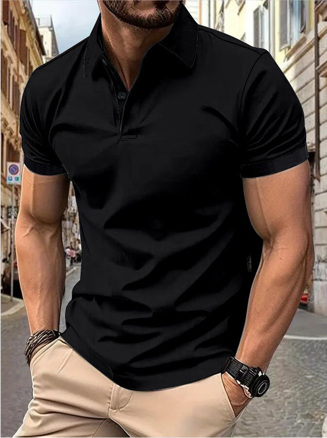 Men's summer solid short-sleeved Top 4