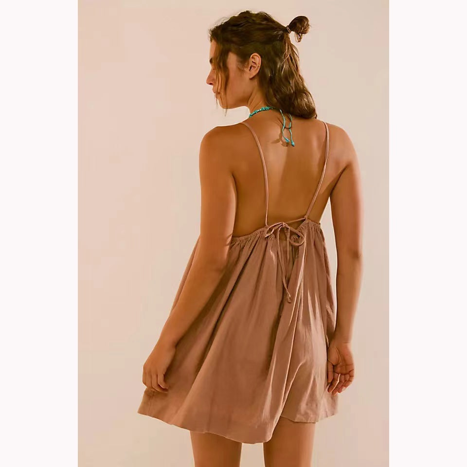 Women suspender buckle dress 5