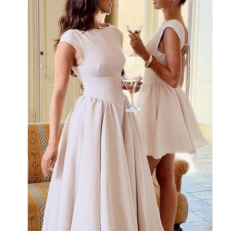 Women Elegant Backless Maxi Dress 4