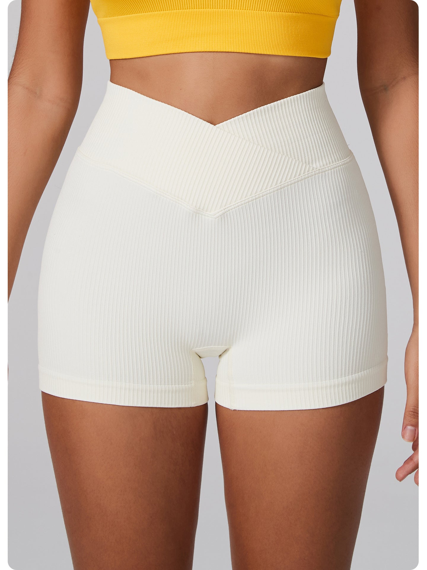 Sports Shorts Women's High Waist Butt Lift Quick Drying Tight Fitting Fitness Running Yoga Pants 10