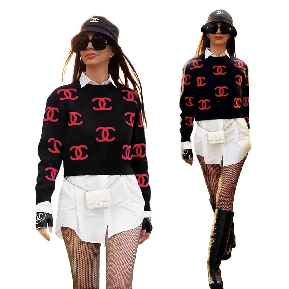Women's Winter Fashion Sweater Round Neck Long Sleeve Top
