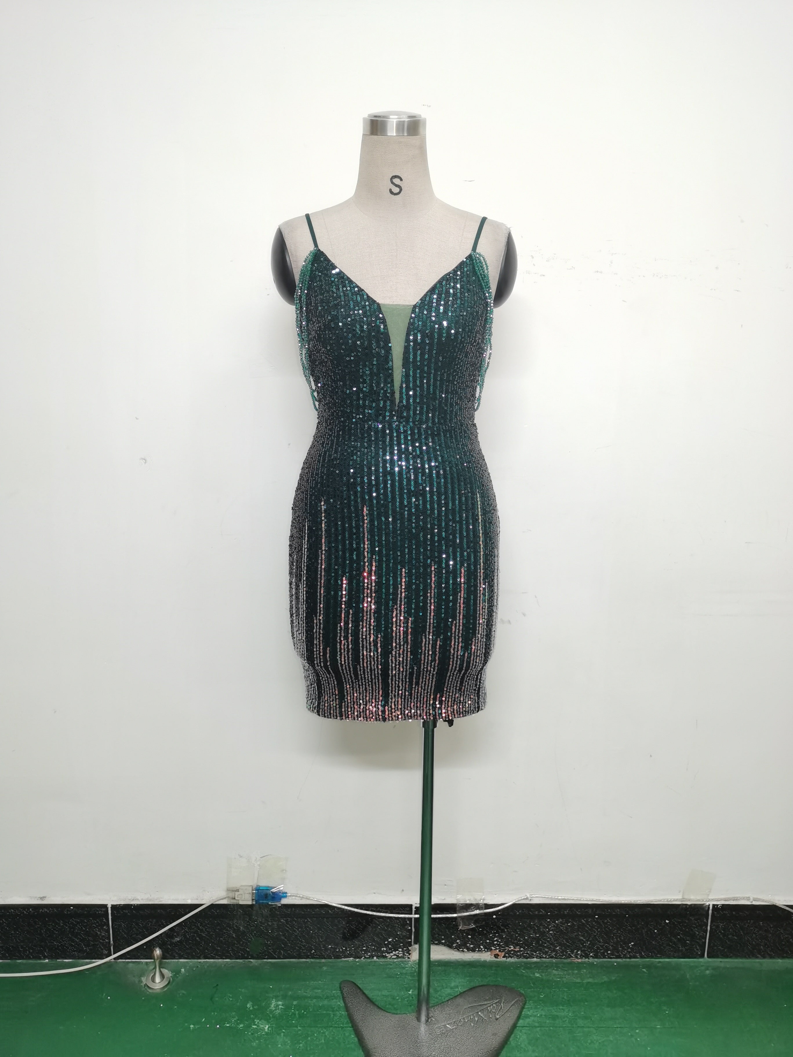 Women beaded sexy bodycon evening dress 23