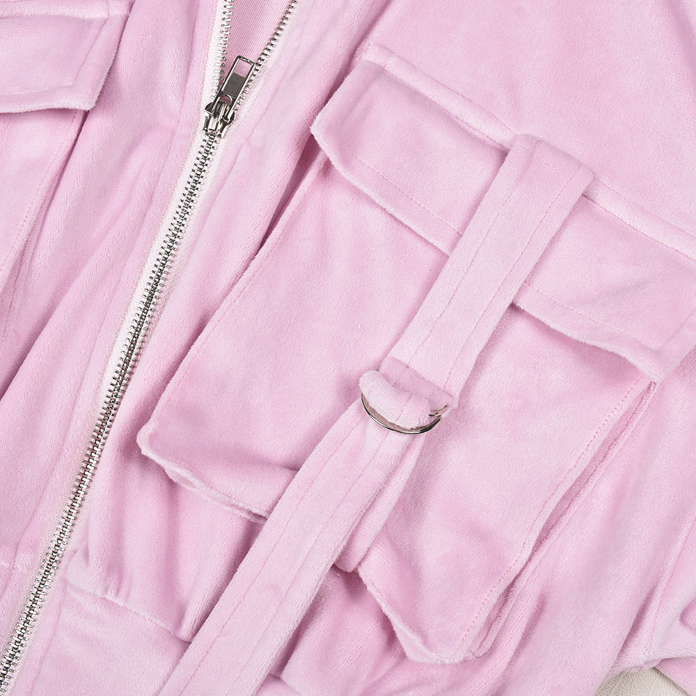 Women autumn and winter long-sleeved hooded Hoodies fleece and Skirt two-piece set 16