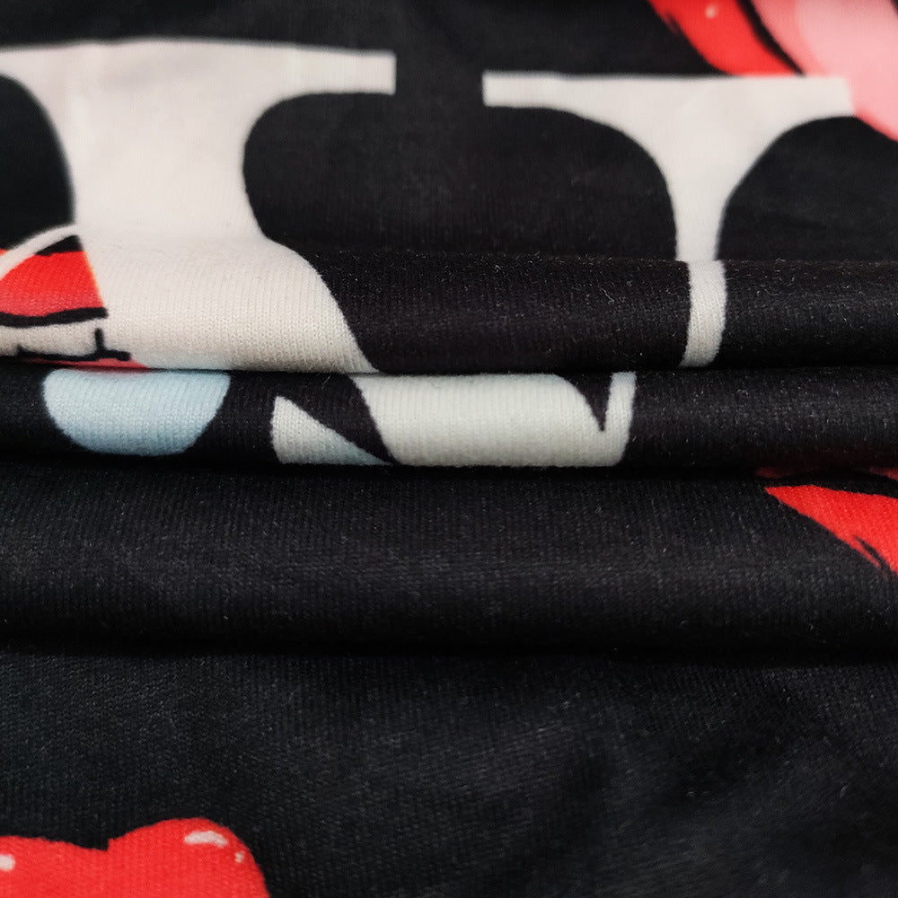 Summer Women's Tight Fitting Stretch Casual Print Shorts 53