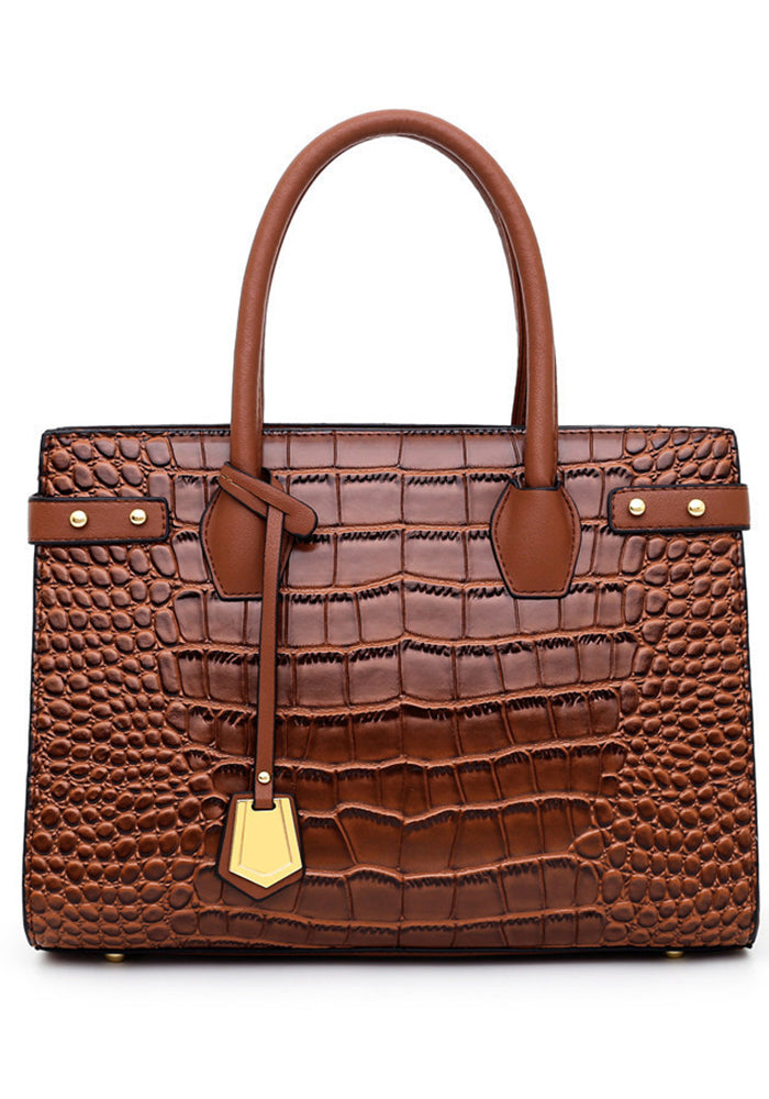 Fashionable Women's Shoulder Bag Trendy Embossed Handbag