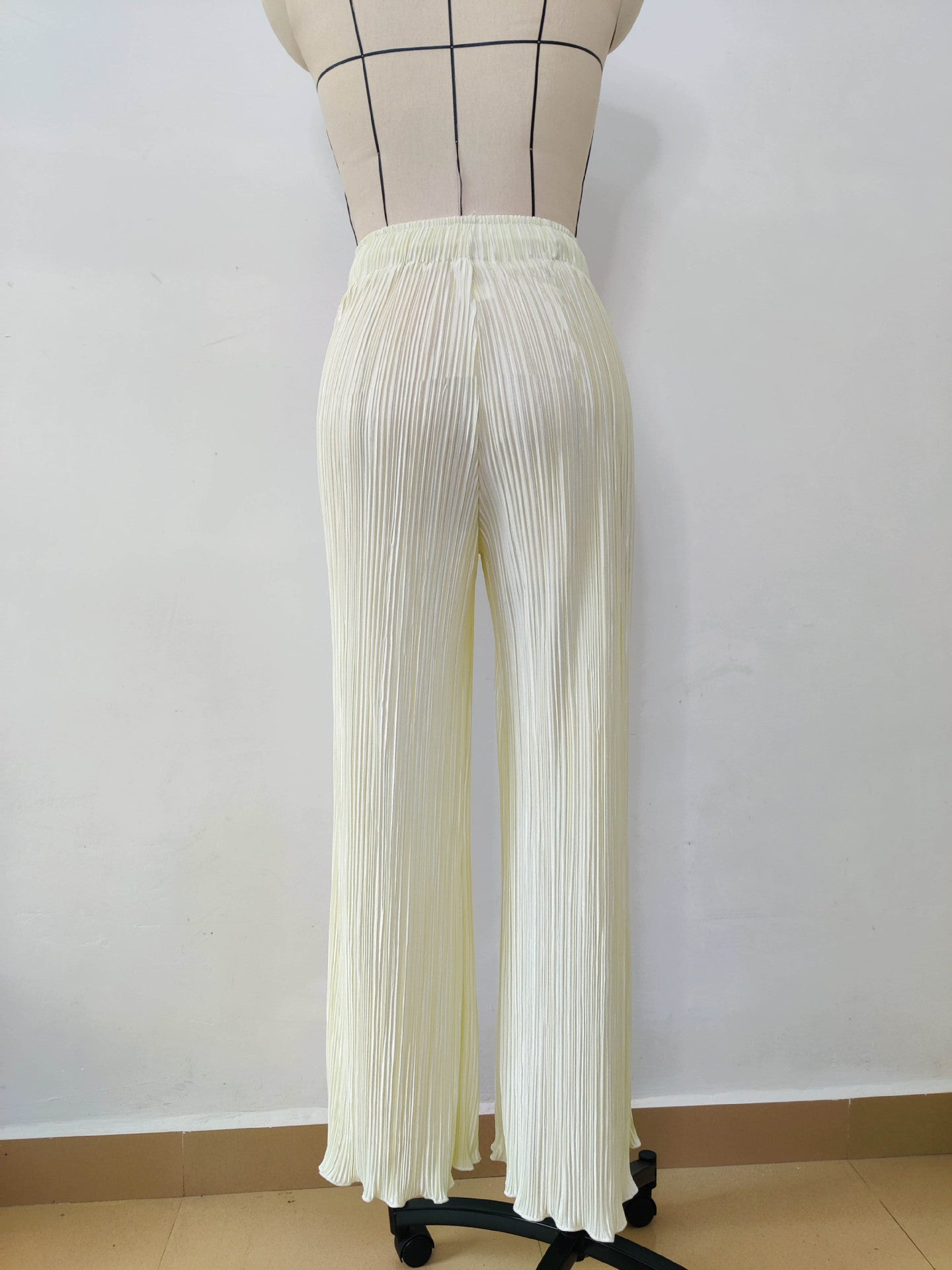 Women's Pleated Spring And Autumn Trousers Elastic Waist Loose Pants 12