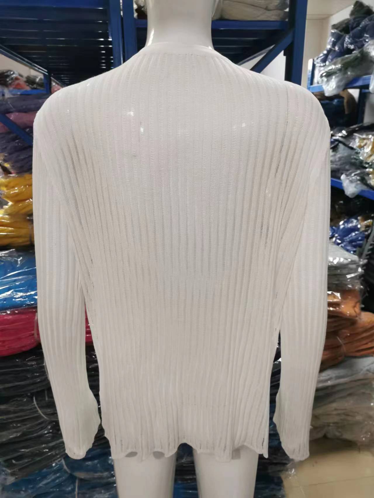 Women Long Sleeve Round Neck Breathable knitting Top 20