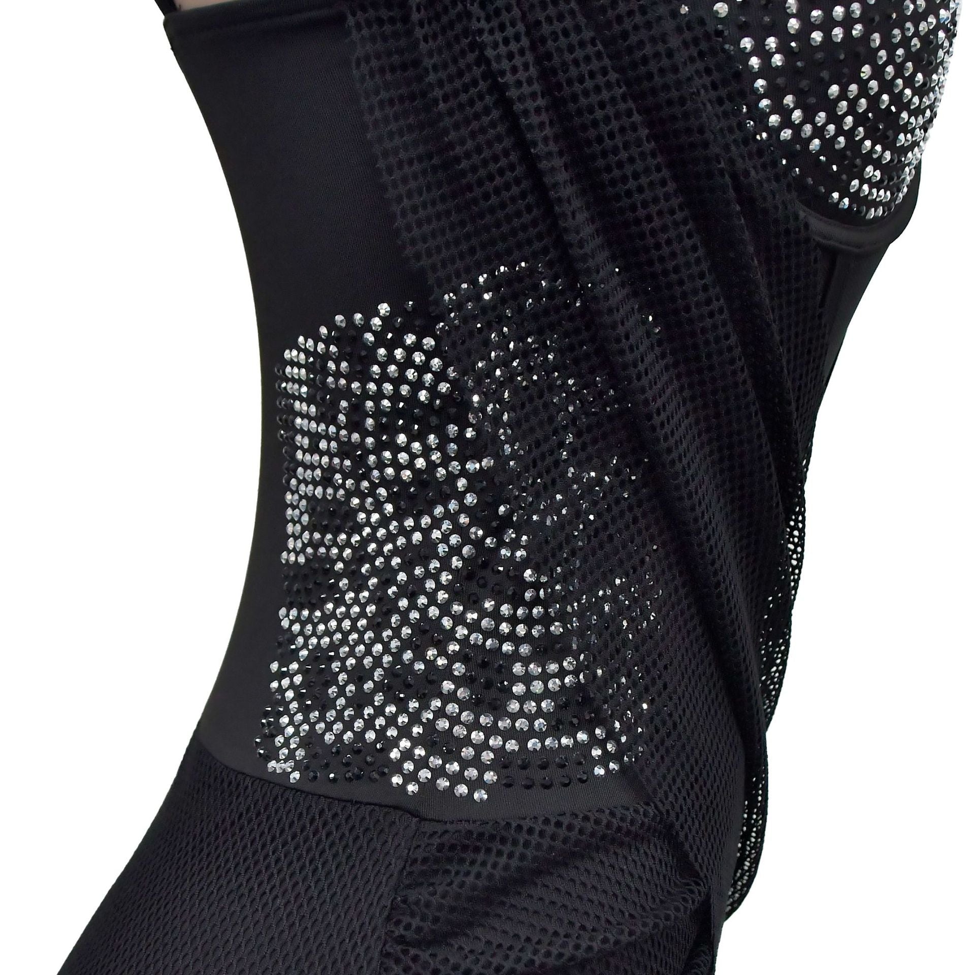 Fashion Women's Sexy Mesh Beaded strap Long Dress 13