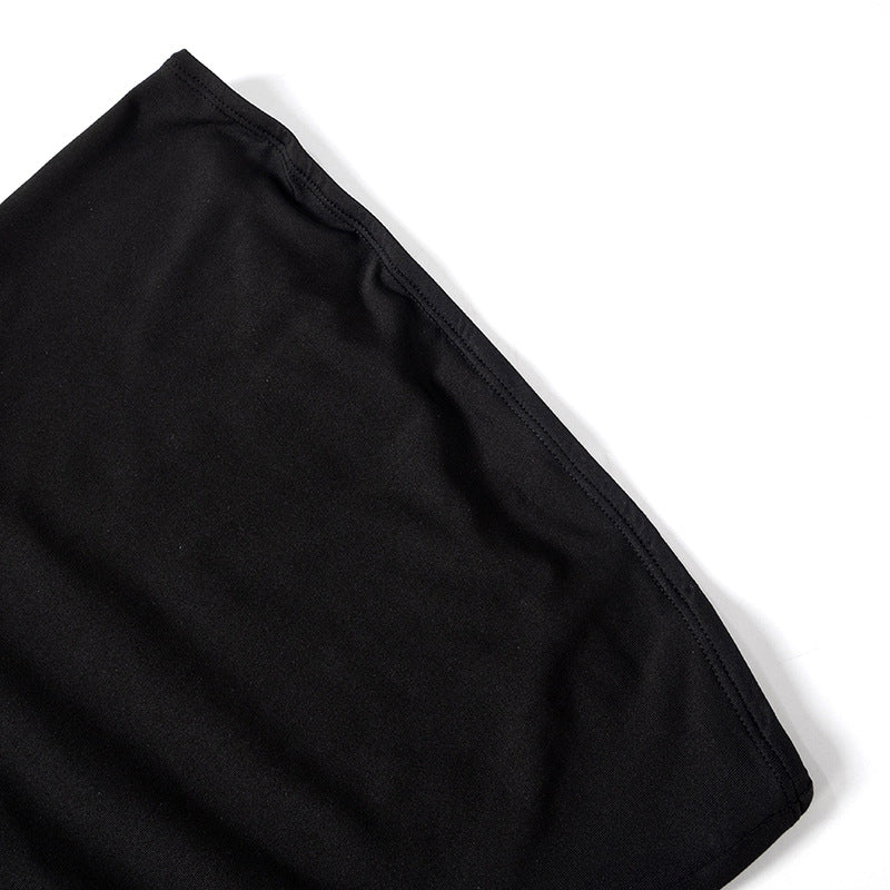 Women's Summer Fashion Contrast Color Strapless Long Dress 13