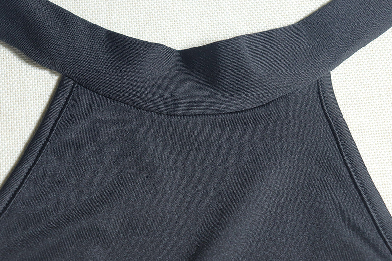 Women Solid sleeveless high collar Casual Bodycon dress 20