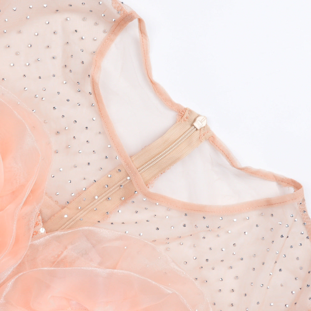 Plus Size Women African Formal Party Party Patchwork Sequin Flower Dress 20