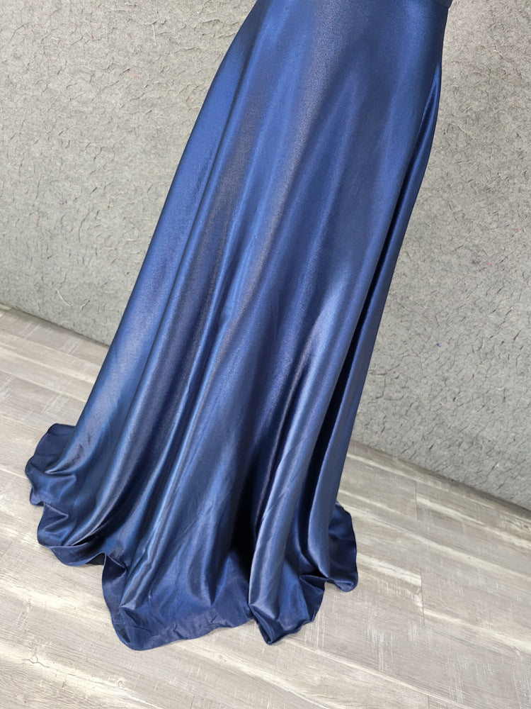 Straps Deep V Sexy Chic Formal  Party Dress A Swing Evening Dress（Processing time need 3-6 days） 5