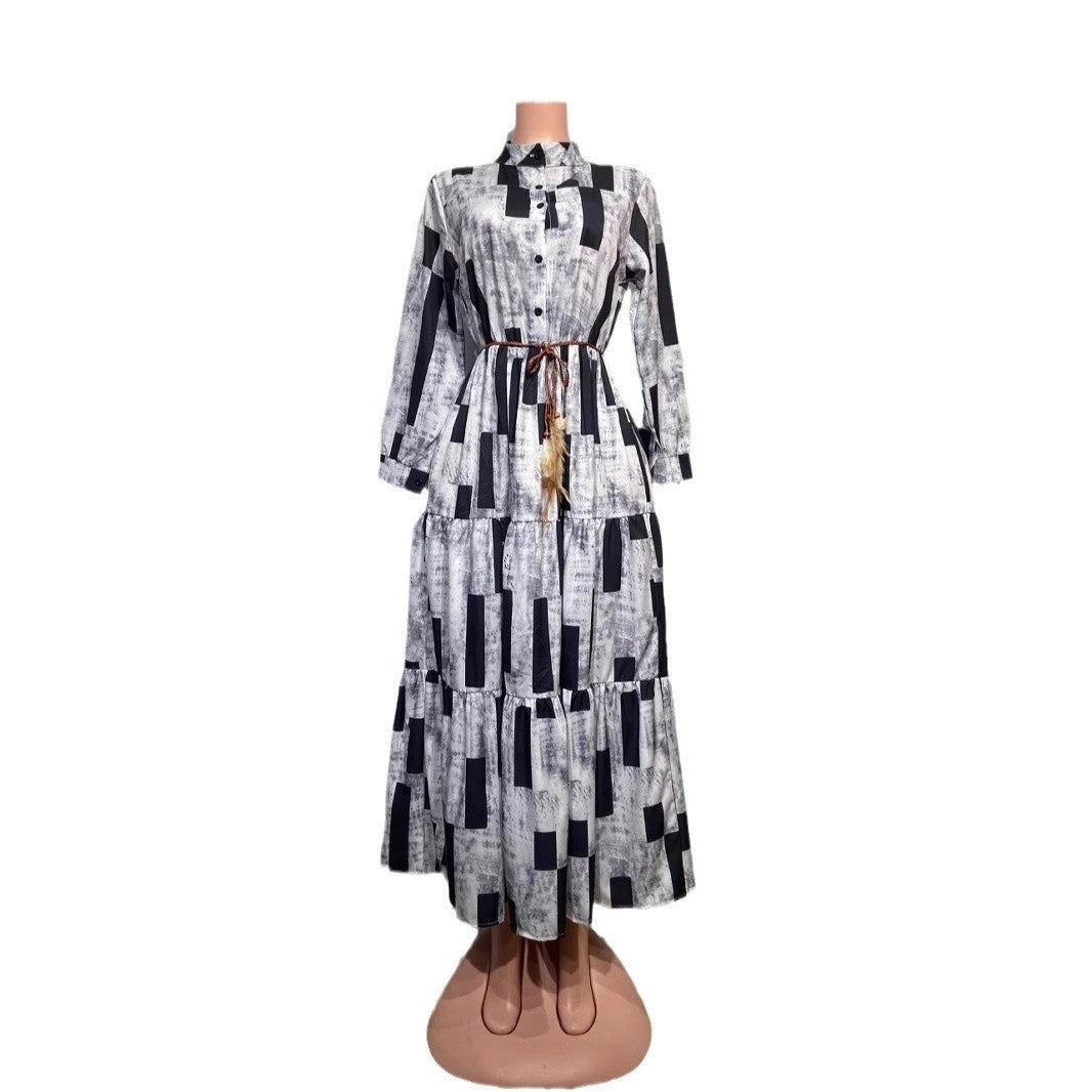 Plus Size Women Patchwork Maxi dress 7