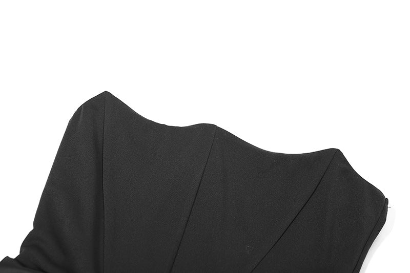 Autumn And Winter Women 's Fashion Strapless Sexy Low Back Slim Evening Dress For Women 12