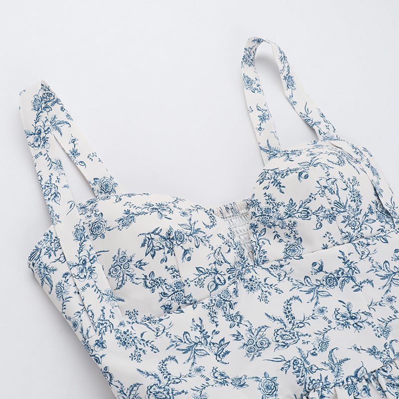 Floral Women Fashion Casual Sweet Slim Short A-line Dress 10