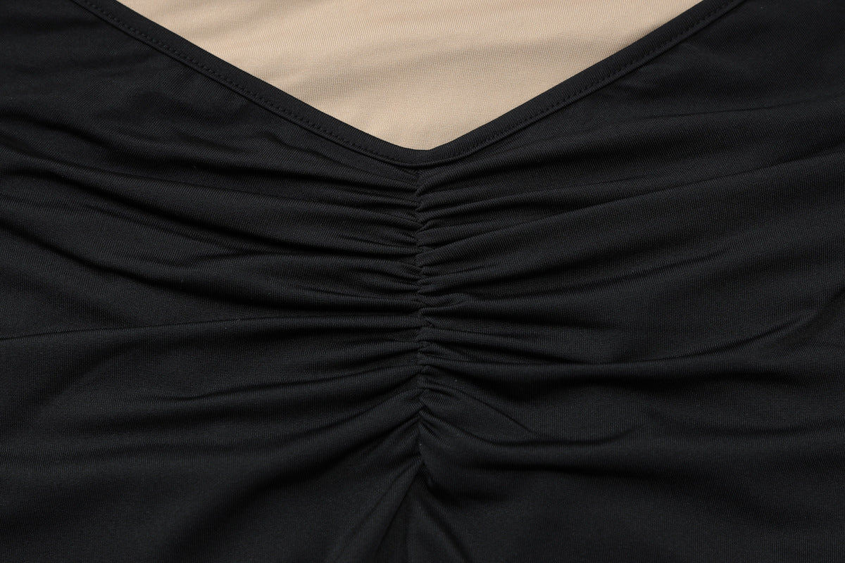 Spring Summer fashion lace Patchwork sleeveless slim sexy Low Back women's long dress 18