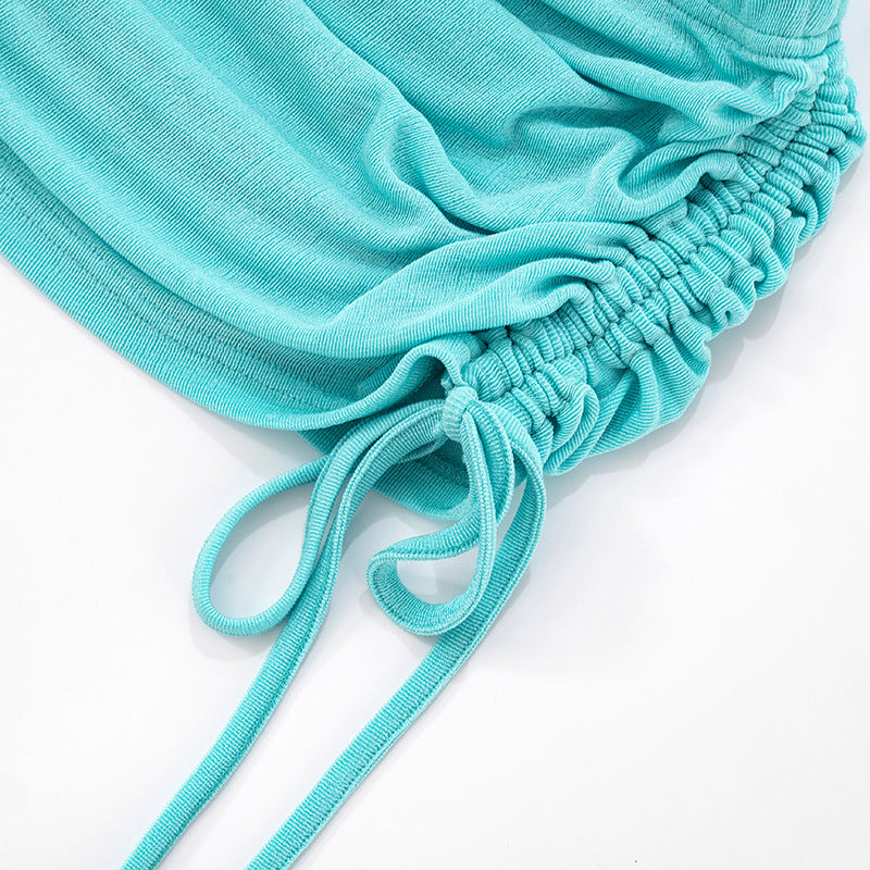 Women V Neck Halter Neck Lace Backless Top and Skirt two-piece suit 27