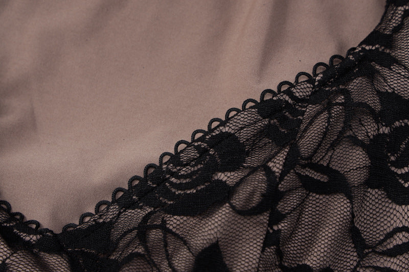 Women's Autumn American Fashion Lace Printed U-Neck Long Sleeve Bodycon Dress 12