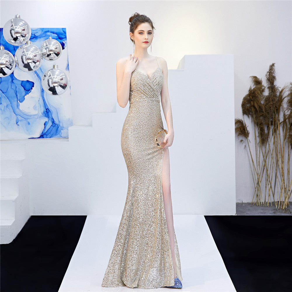 Long Sequins Plus Plus Size Fat Beauty Formal Party Evening Dress 6