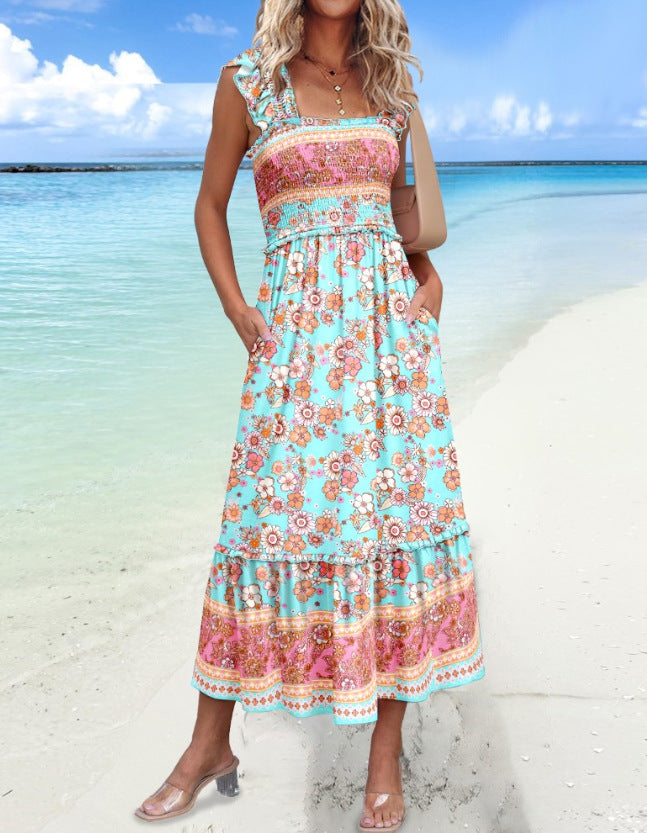 Women Beach Holidays Printed Dress 3