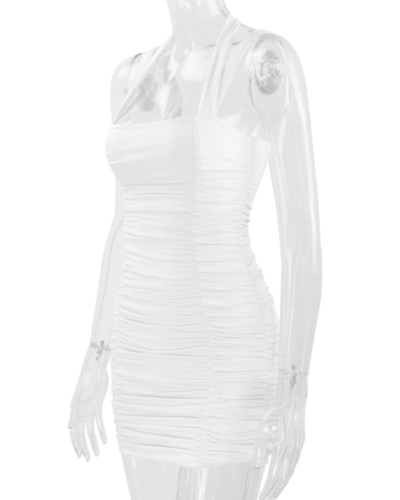 Women Sexy Backless Halter Neck Bodycon Dress 25