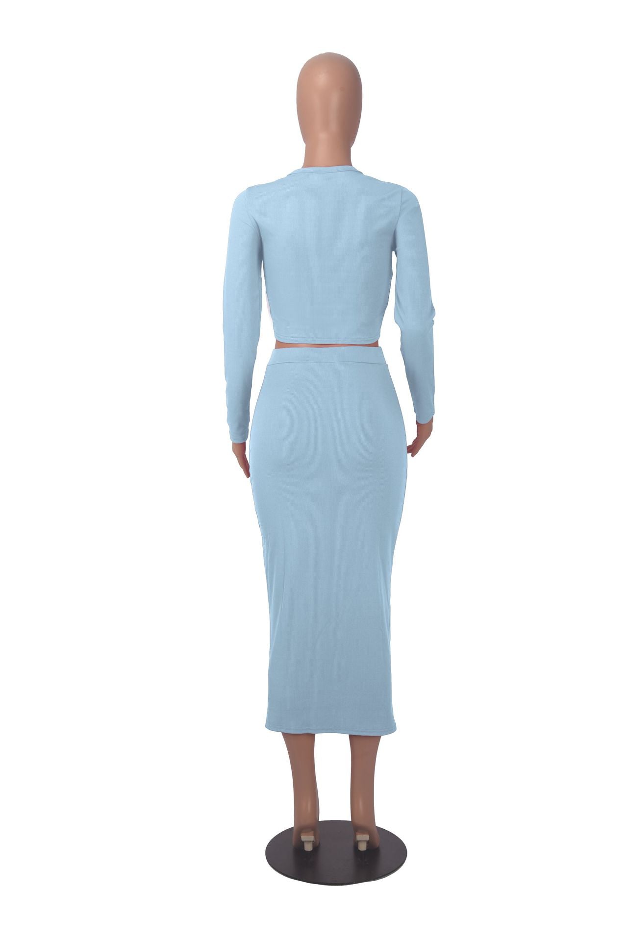 Women Long Sleeve Top and Bodycon Skirt Two Piece Set 22