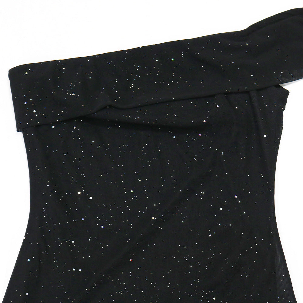 Women slit sexy Off Shoulder dress 11