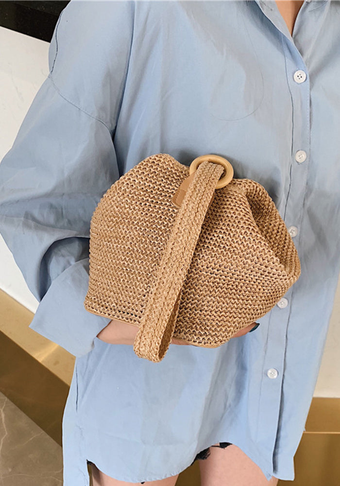 Women straw handbag Beach bag ethnic style woven bag