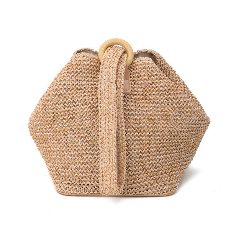 Women straw handbag Beach bag ethnic style woven bag 7