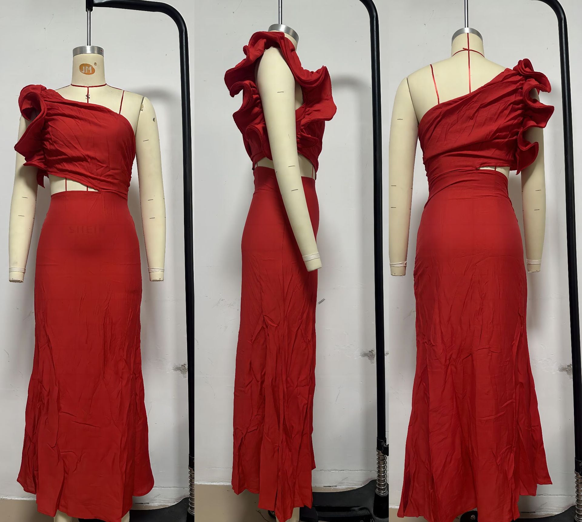 Women Summer One Shoulder Dress 8