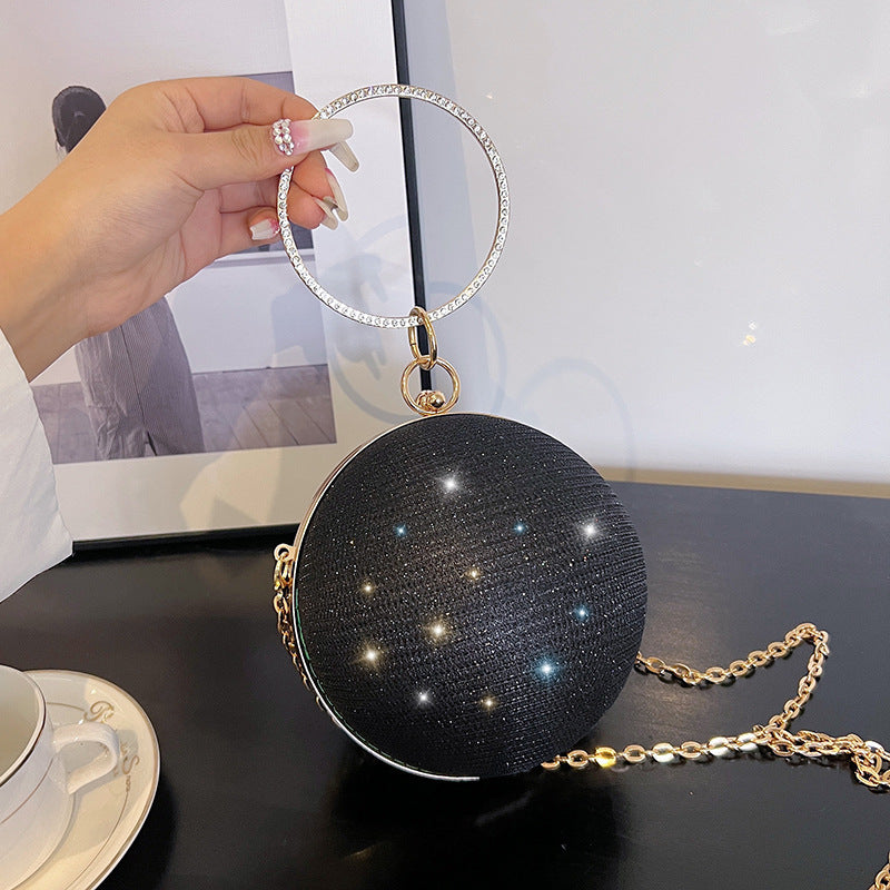 Women ball handbag crossbody chain small bag evening bag mini lipstick bag 7