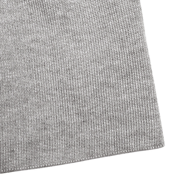 Casual Round Neck Short Crop Knit Long-Sleeve Top & Skirt Two-Piece Set 8