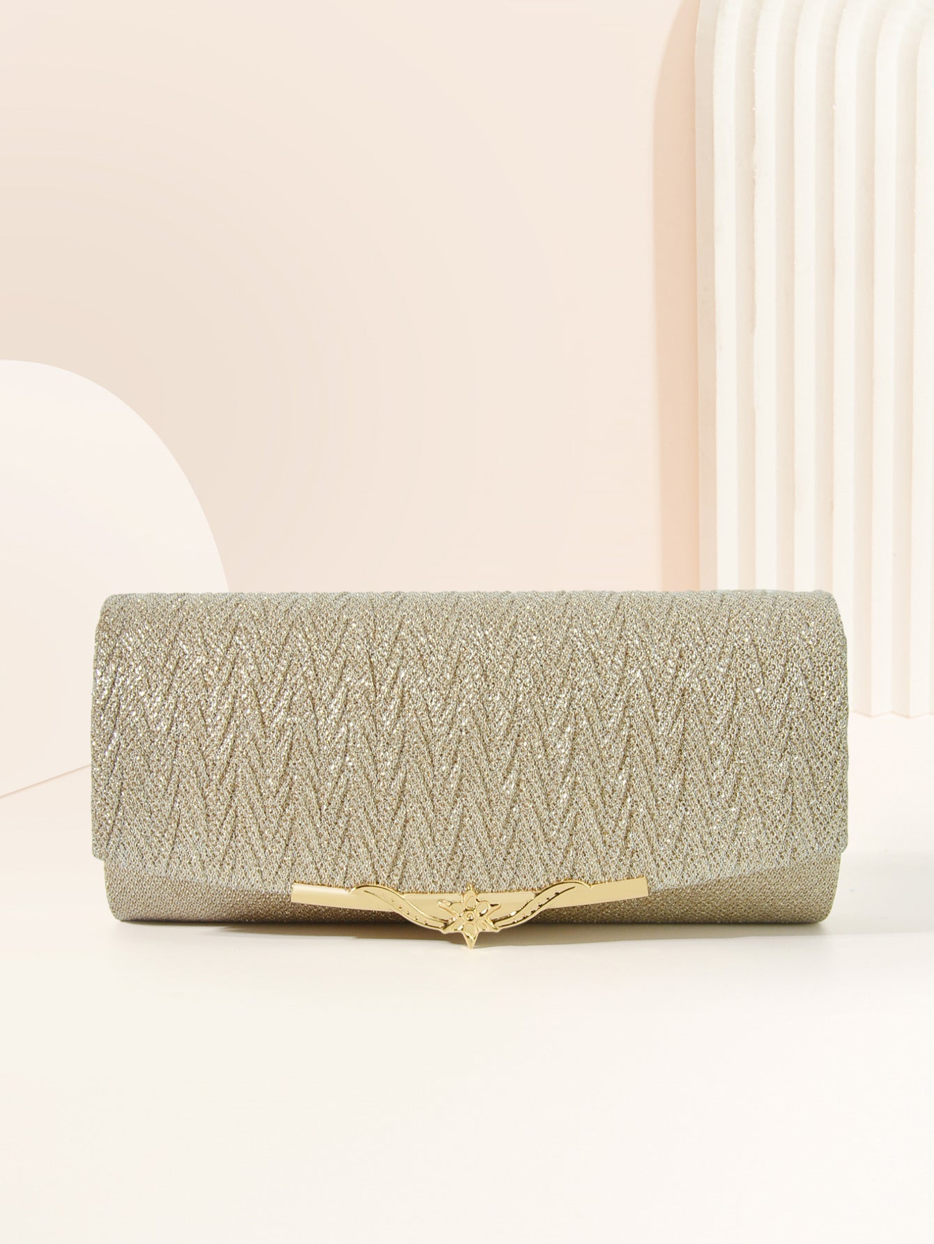 Clutch Shoulder Crossbody Women's Evening Bag Pleated Rectangular Evening Bag 9