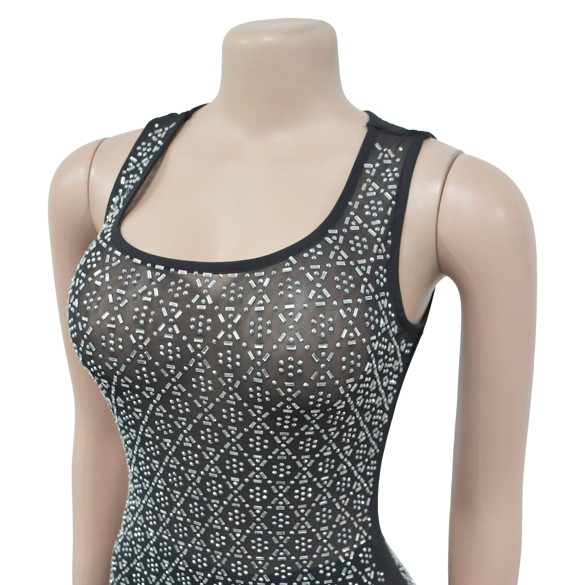 Women Sexy Mesh See-Through Dress 13