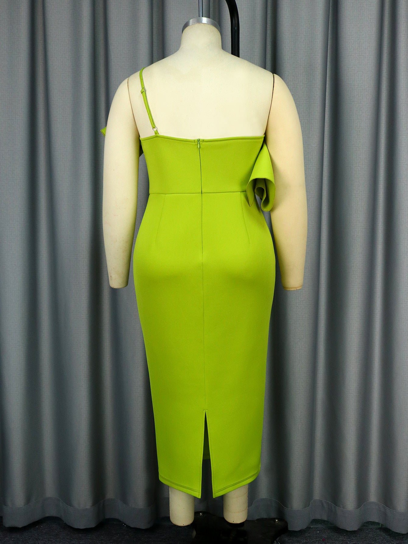 Solid Color Sexy Strap High Waist Formal Party Dress 9