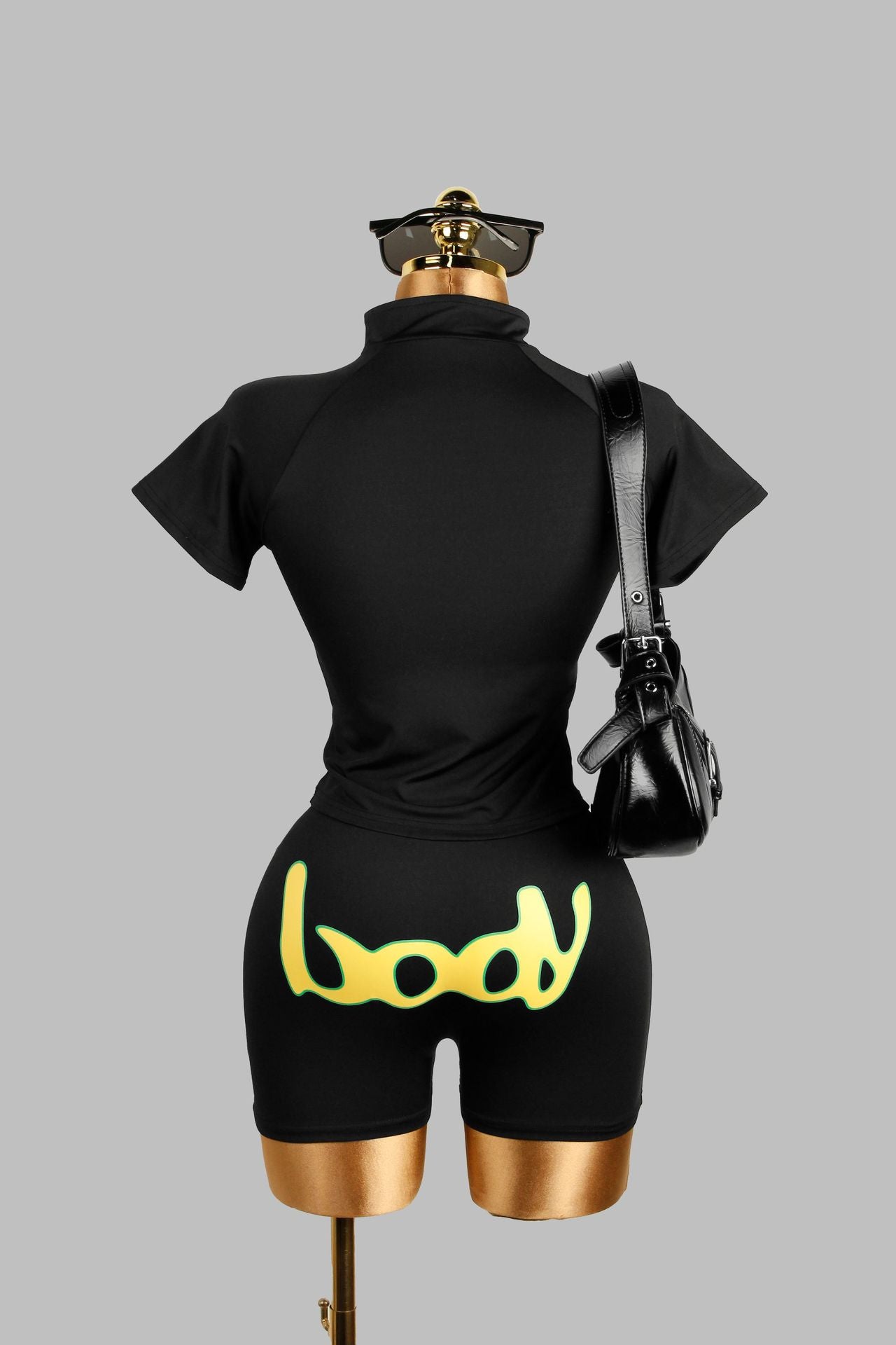 Women Summer Letter Printed Sexy Solid Top and Shorts Two-Piece Set 12