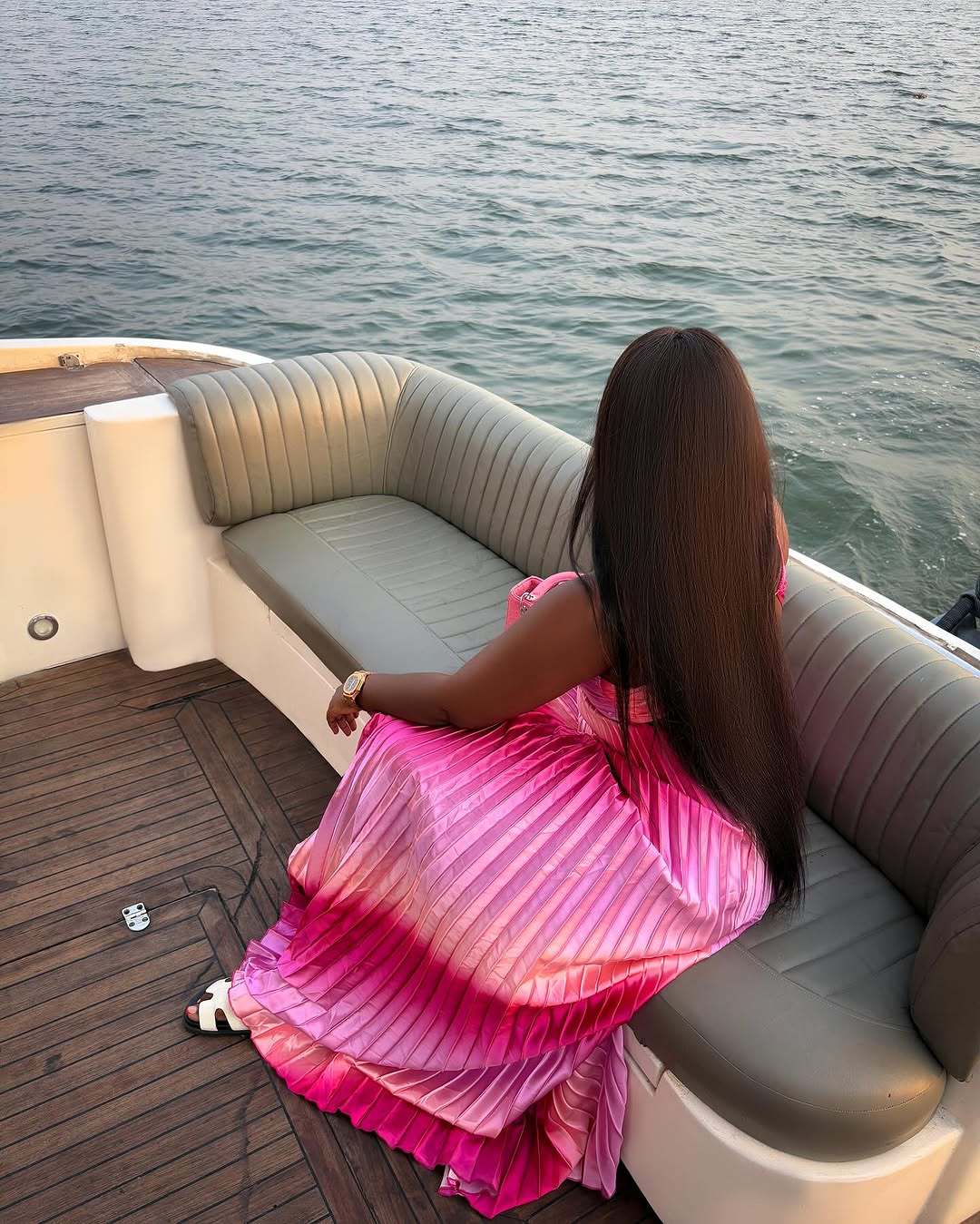 Women Spring Strapless Lace Pleated Dress 7