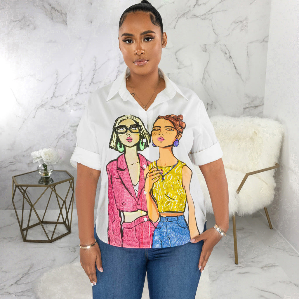 Sexy Fashion Digital Printed Women's Shirt 6