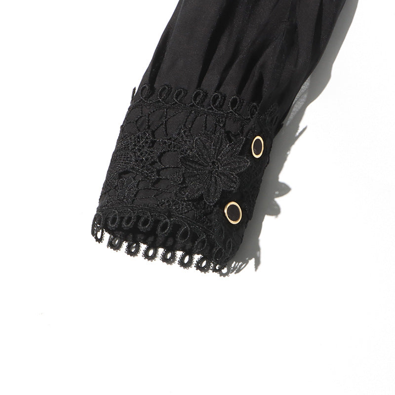 Elegant spring single-breasted shirt ruffled short skirt two-piece suit 17