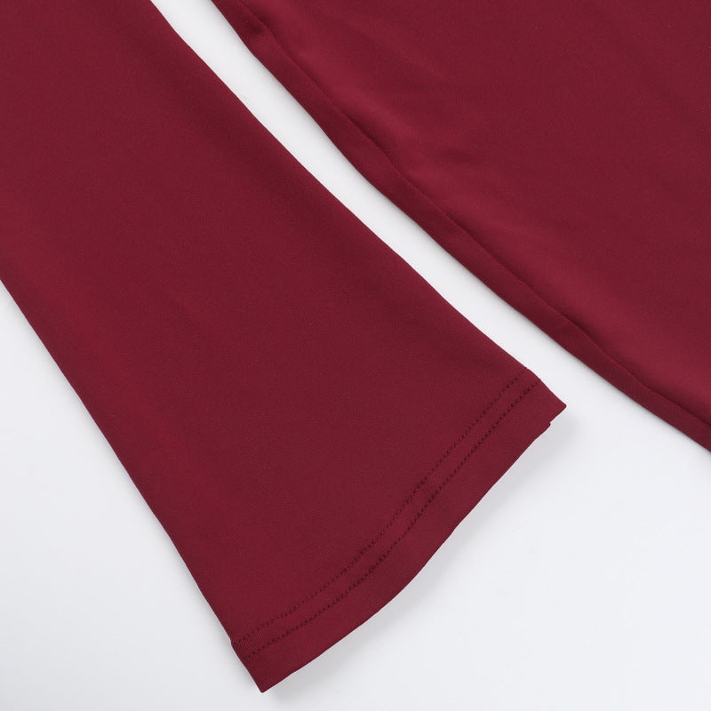 Spring Sexy Off Shoulder Low Back Long Sleeve Short Dress 12