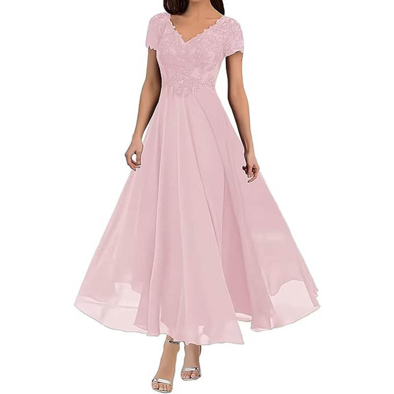 Plus Size Women V-neck Chiffon Formal Party evening dress（Processing time need 3-6 days） 21