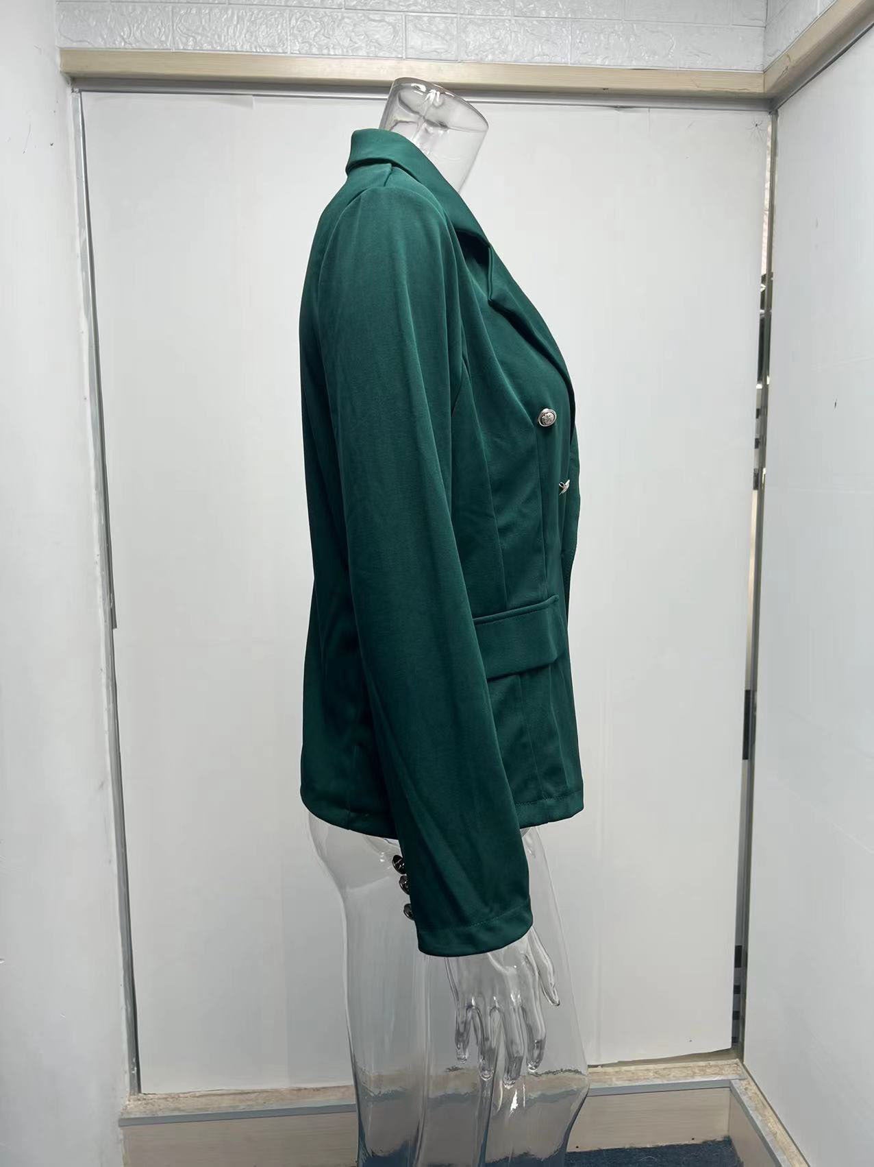 Women Long Sleeve Buttons Blazer 30