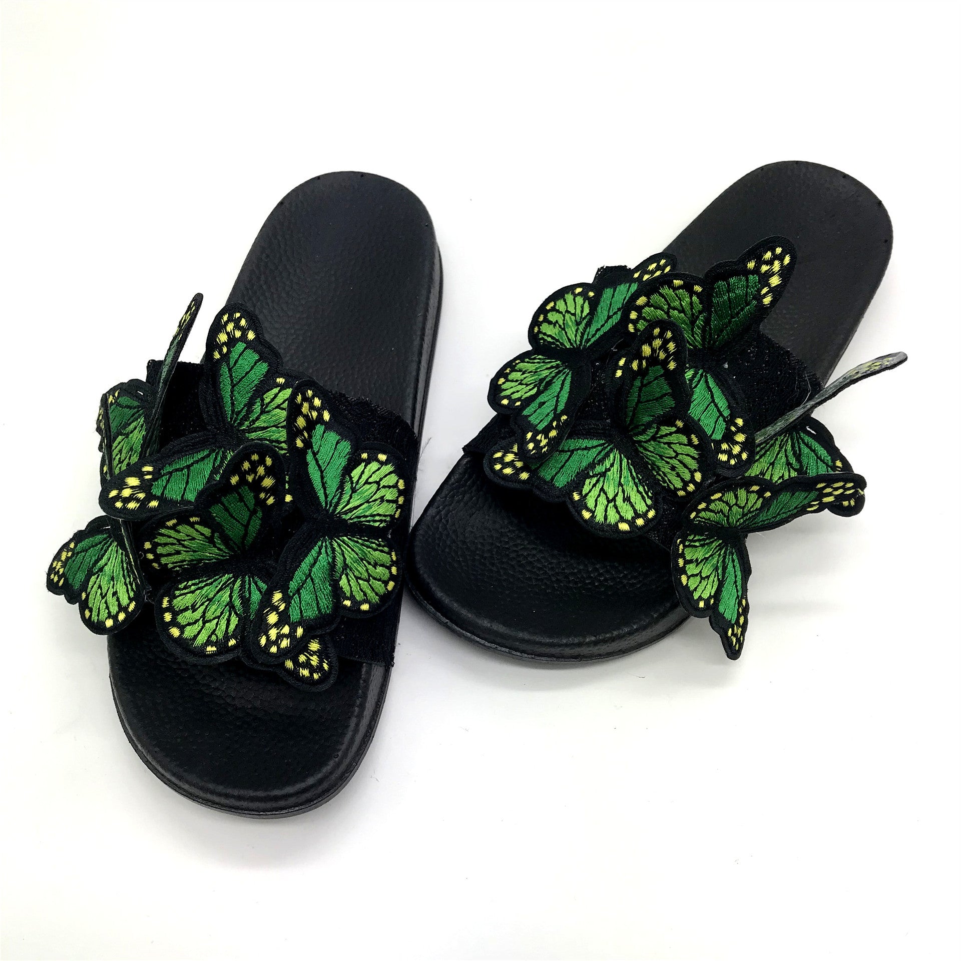 Women bowknot embroidered flip flops and flat shoes 25