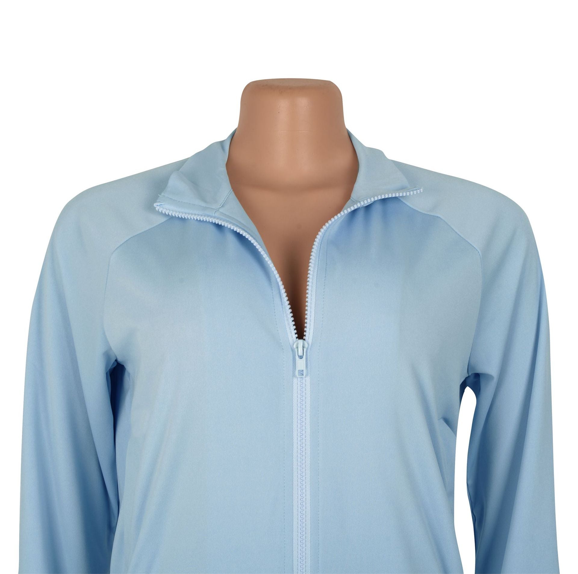 Women Casual Sport Zip Long Sleeve Top and Pant Two-Piece Set 20