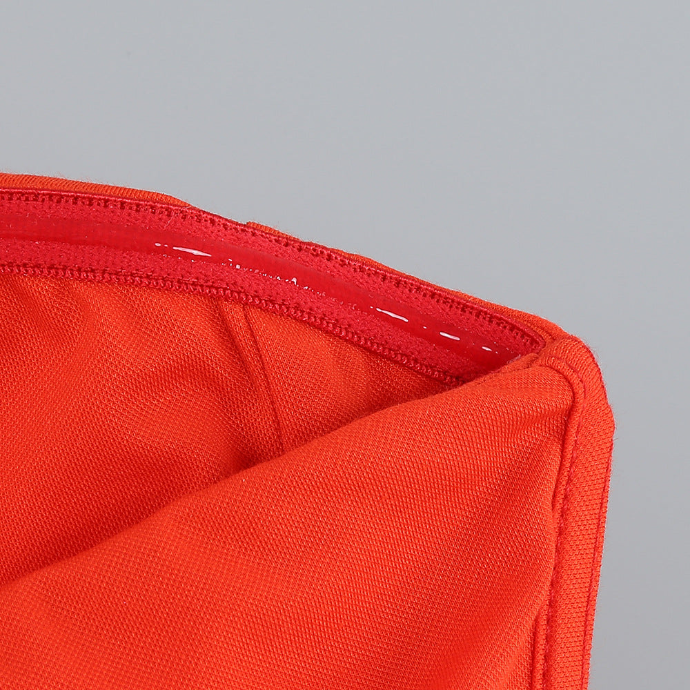 Women Sexy Strapless Backless Skirt Ruffled Slit Dress 23